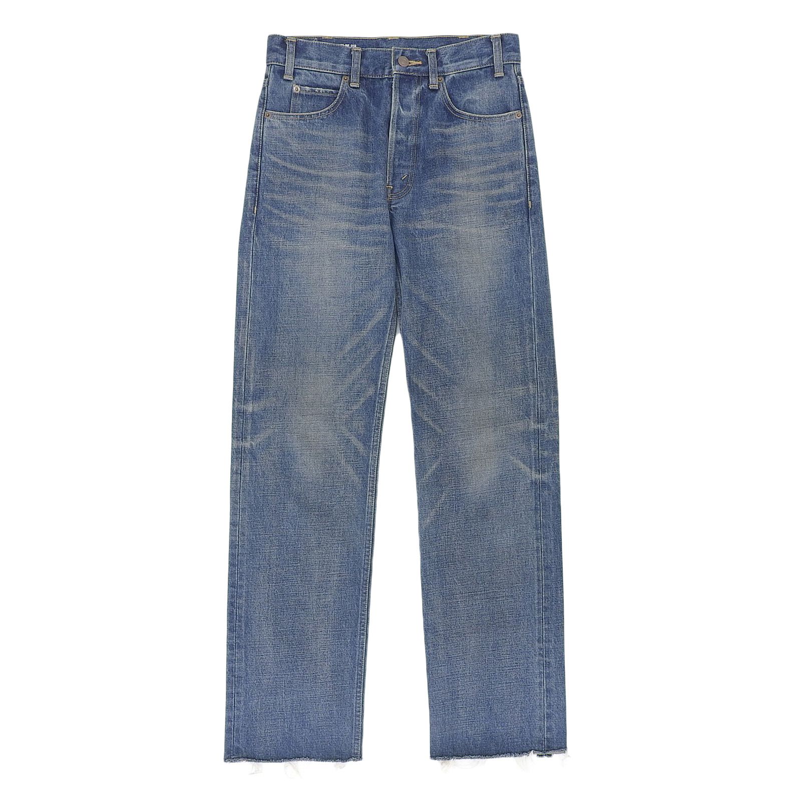 CELINE セリーヌ Ｎ799 365Ｍ 07ＤU ボタンフライ カットオフ デニムパンツ インディゴブルー 25 レディース