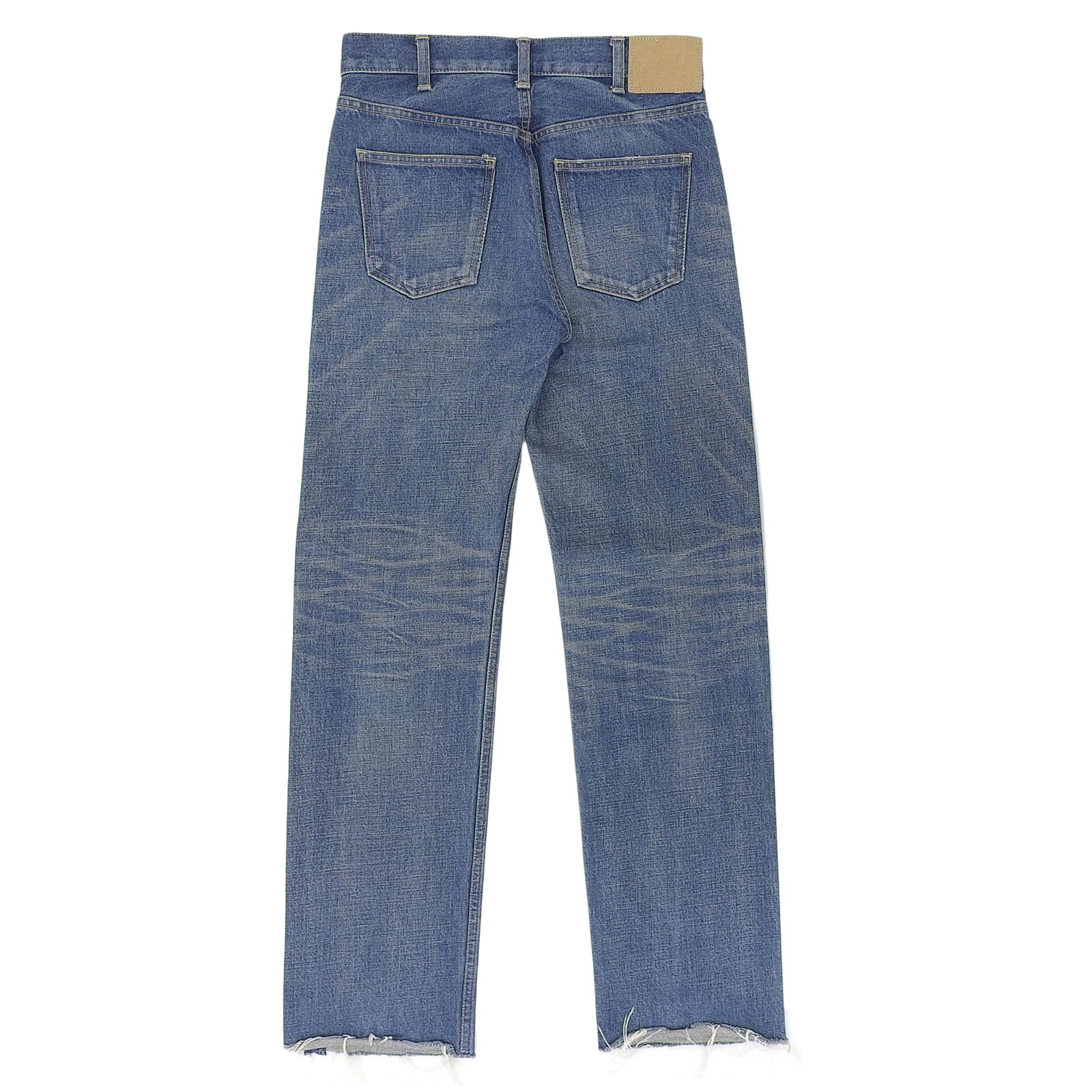 CELINE セリーヌ N799 365M 07DU ボタンフライ カットオフ デニムパンツ インディゴブルー 25 レディース