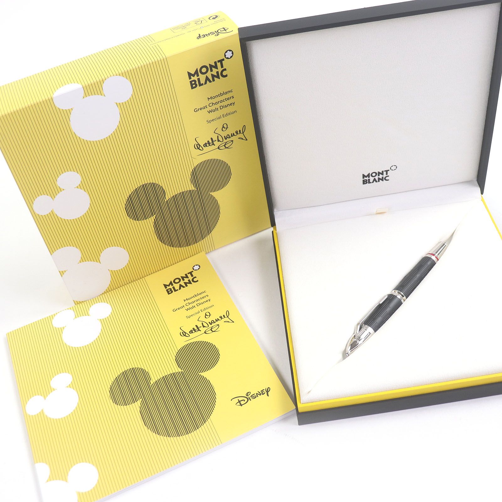 MONTBLANC モンブラン エディション グレートキャラクターズ ウォルト・ディズニー 2019 ー ミッキーマウス ボールペン ブラック シルバー ドイツ製 メンズ 筆記 済み