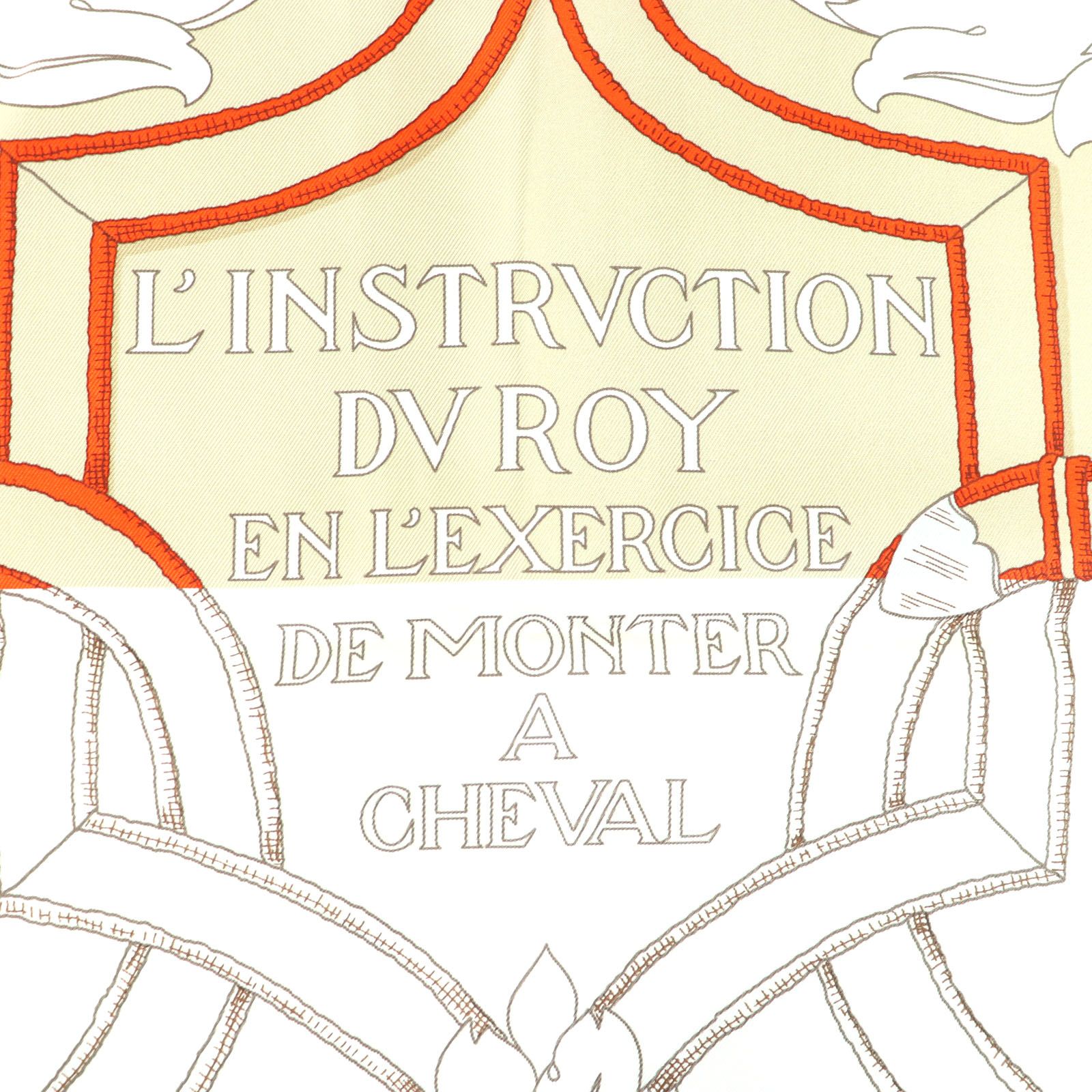  HERMES エルメス カレ90 帝王学 バヤデール シルク100％ スカーフ レッド アイボリー ベージュ系 き フランス製 レディース バンダナ スカーフ 小物