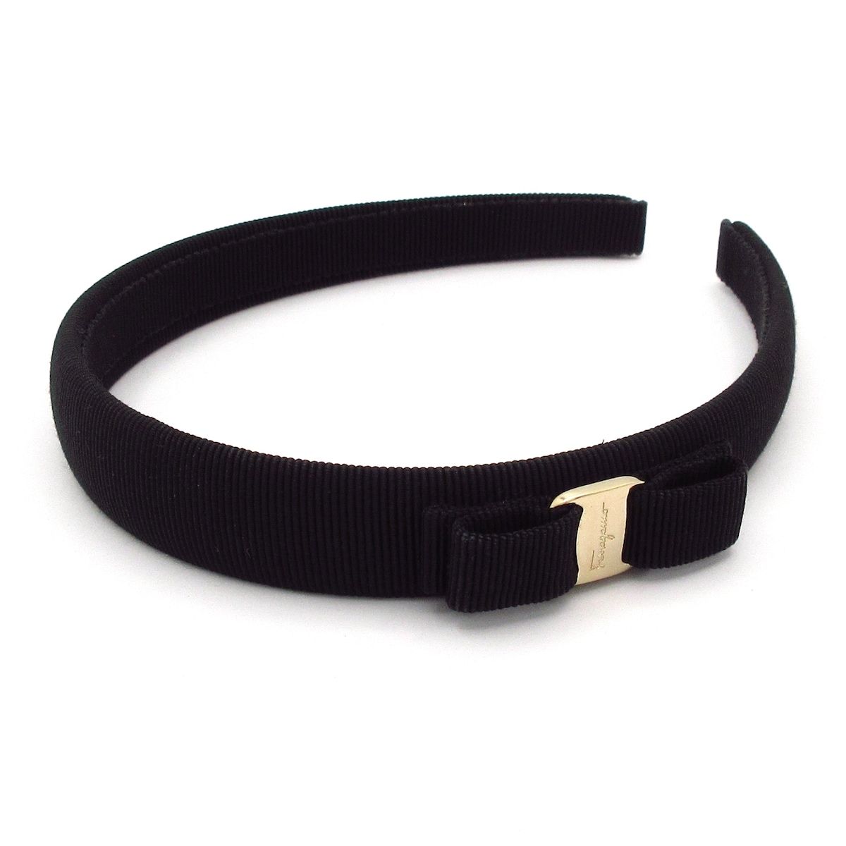 FERRAGAMO SalvatoreFerragamo サルバトーレフェラガモ カチューシャ - 黒 ヴァラ