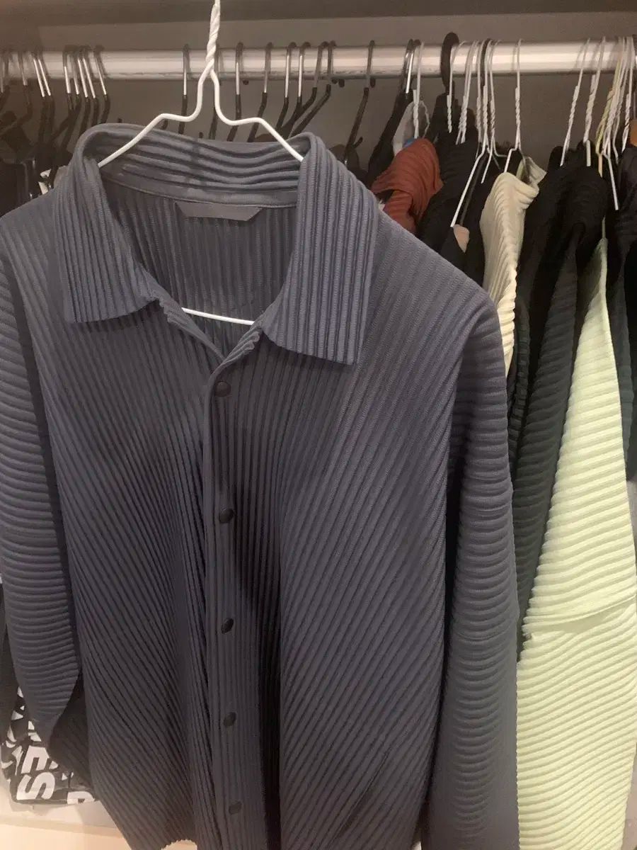 オムプリッセ コーチジャケット チャコール 3