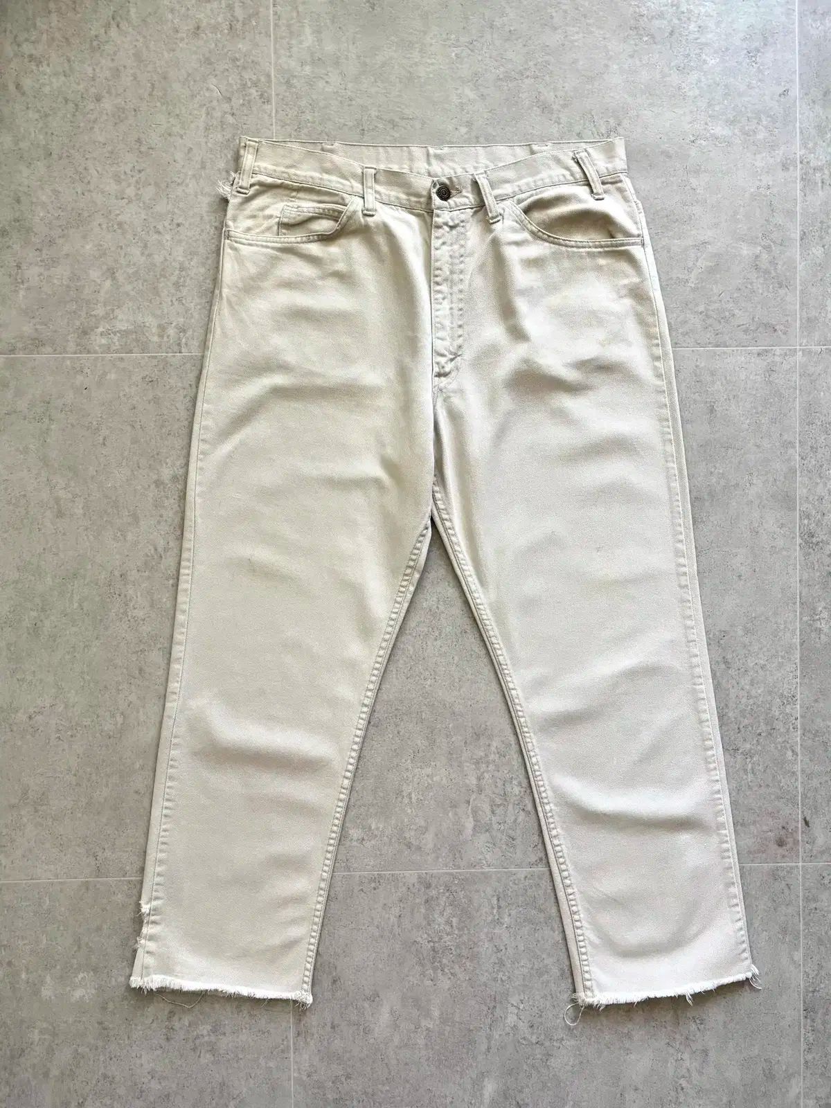 70 s リーバイス Big E 白 タブ デニム 34