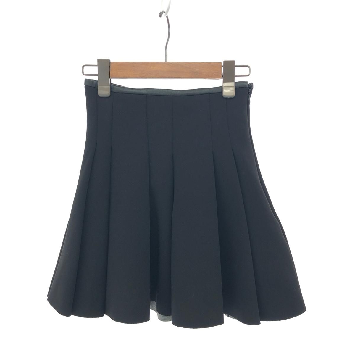 良好 T by ALEXANDER WANG ティーバイアレキサンダーワン プリーツフ スカート サイズ XS ブラック レディース ミニ カットオフ 240001099295