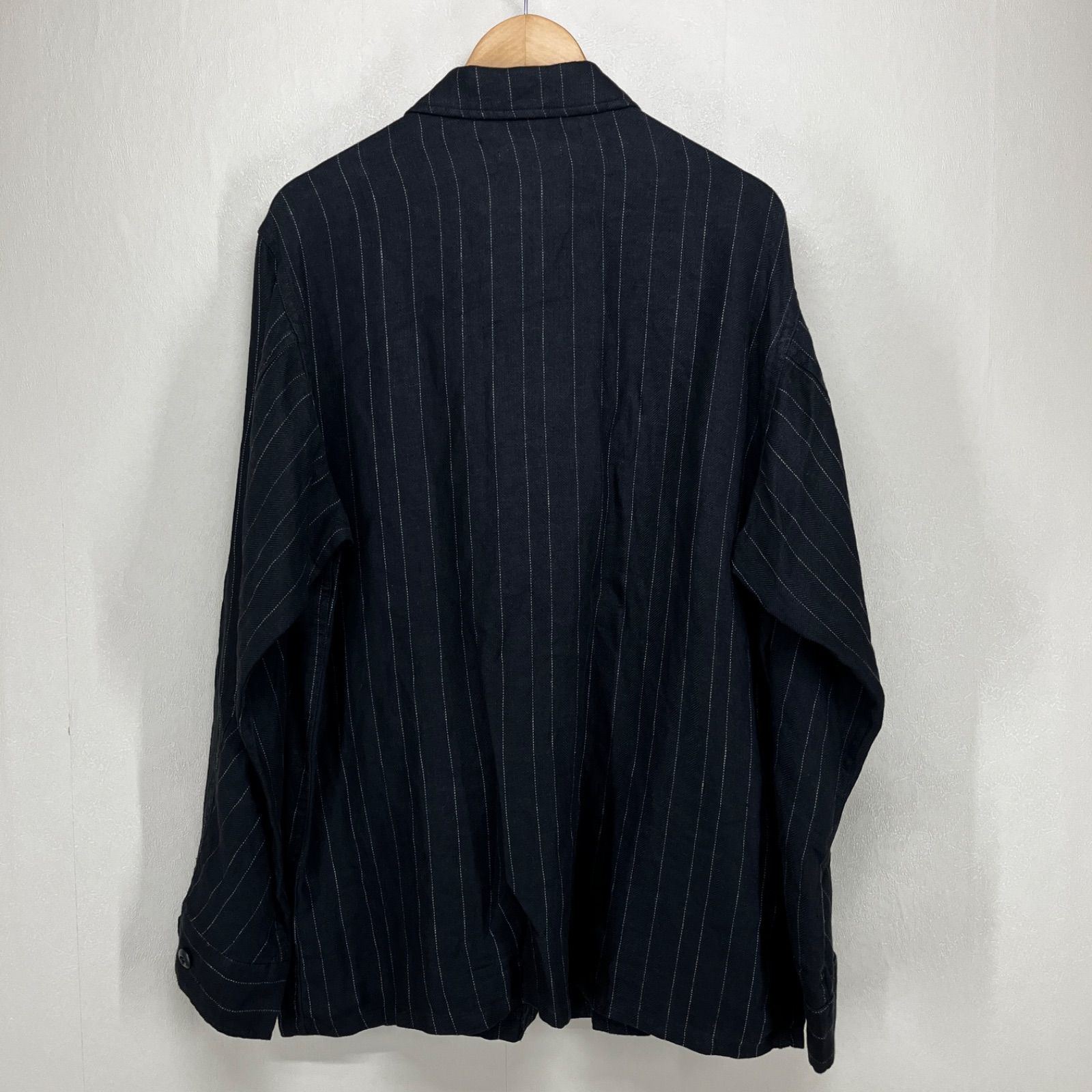 スロー&コー リネン ファティーグジャケット ブラック L