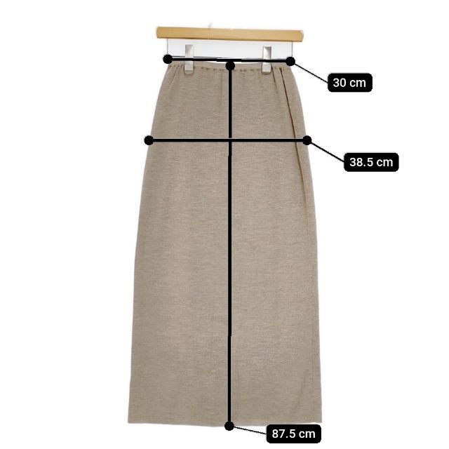 JURGEN LEHL J0191KS011 ウールシルク ニット ロングスカート ベージュ