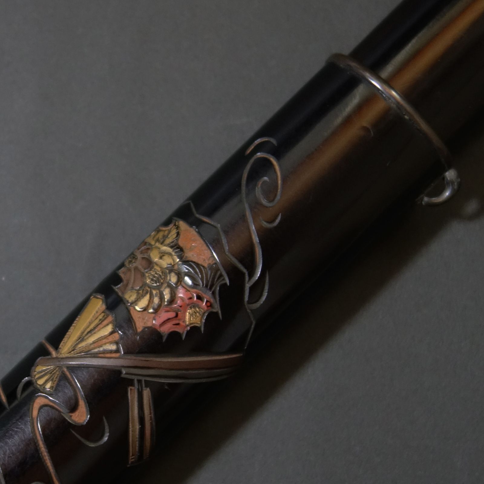 提げ物 煙管筒 網代 花鳥蒔絵(K-YC418) 提げ物 煙管筒 網代 花鳥蒔絵(K-YC418)