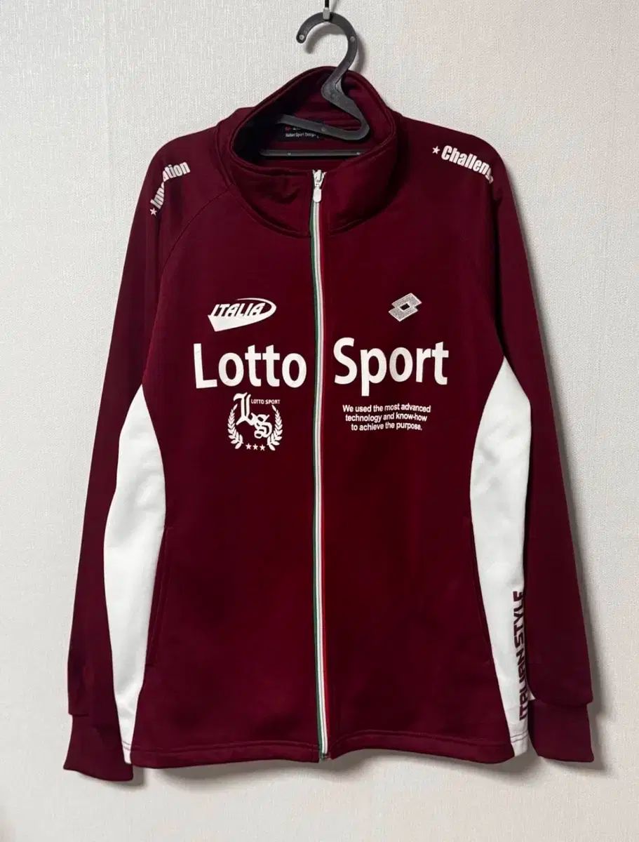 LOTTO イタリア 挑戦 バーガンディ トラック ジップアップ