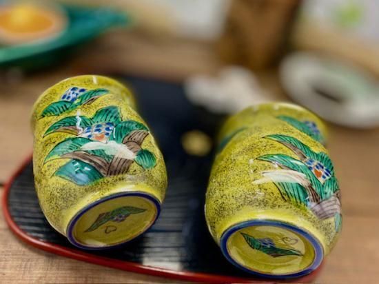 メーカー直送 九谷焼 夫婦湯呑 吉田屋万年青 裏絵 WWW_OPDRERGINERDOGAN_COM