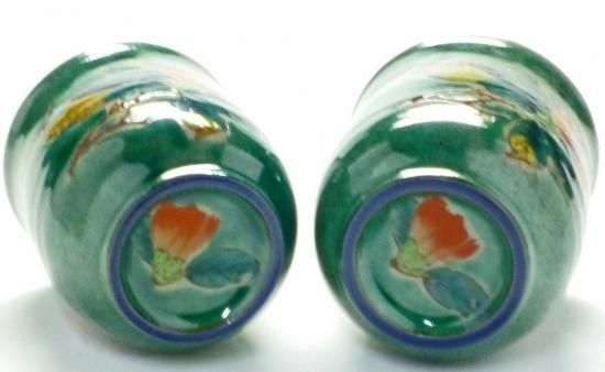 メーカー直送 九谷焼 夫婦湯呑 椿に鳥緑塗り 裏絵 WWW_OPDRERGINERDOGAN_COM