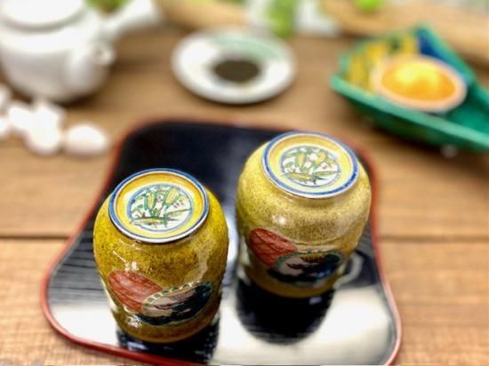 メーカー直送 九谷焼 夫婦湯呑 金丸松竹梅黄色塗り 裏絵 WWW_OPDRERGINERDOGAN_COM