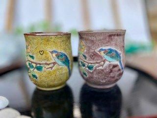 九谷焼 夫婦湯呑