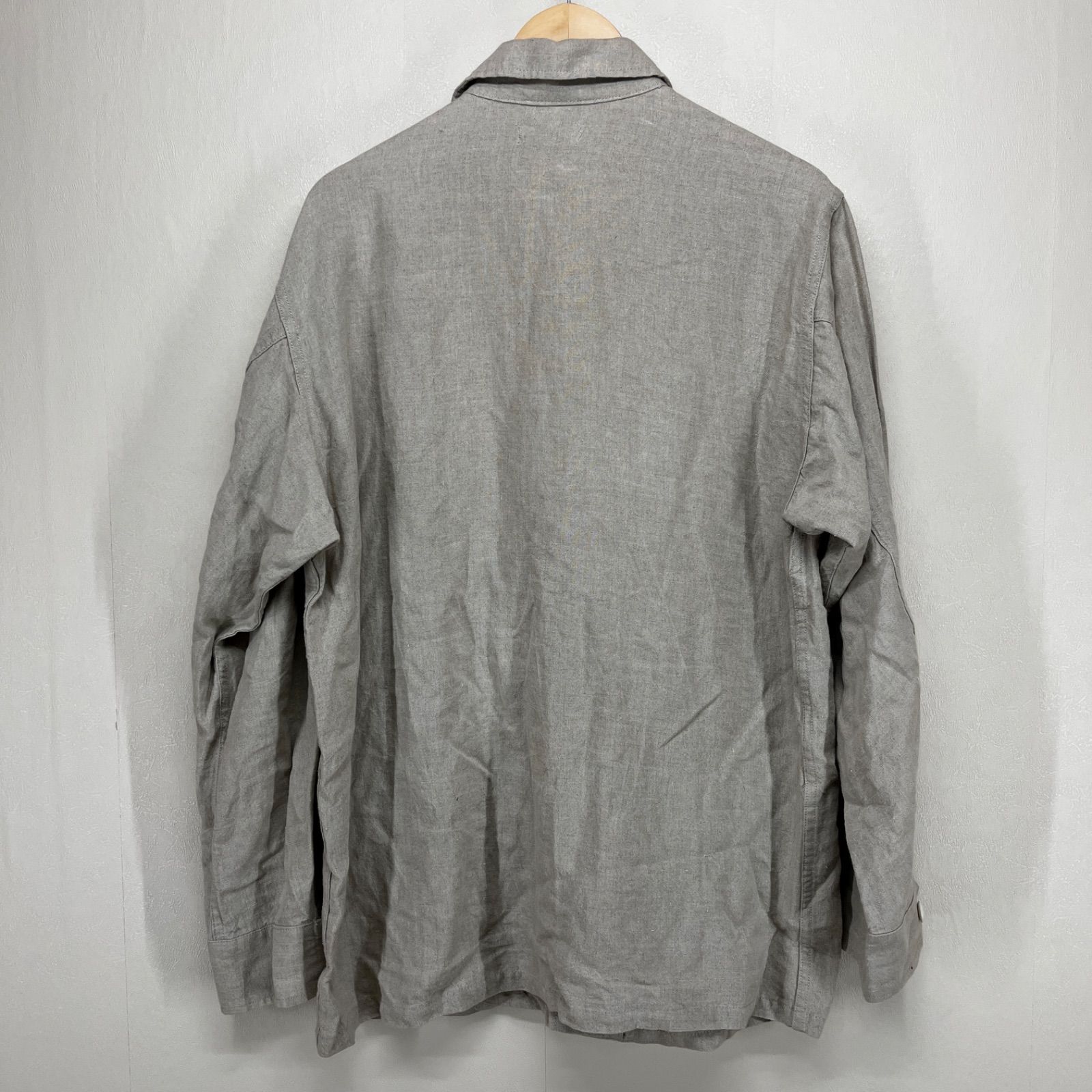 スロー&コー リネン ファティーグジャケット ベージュ L