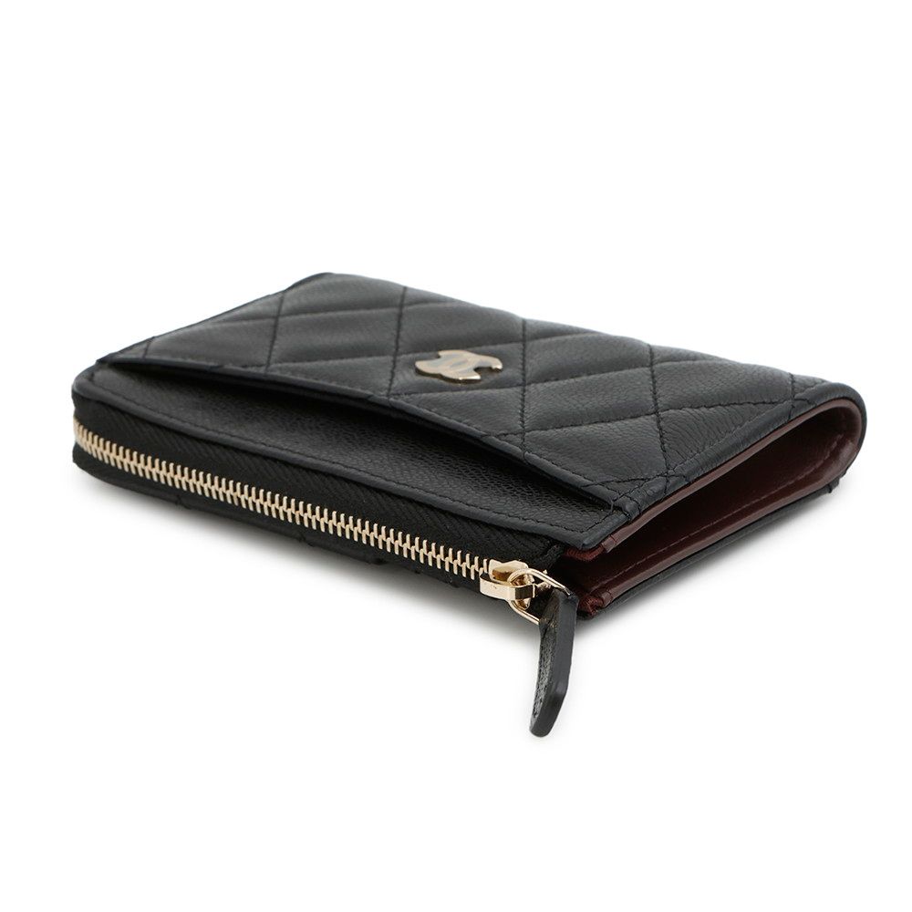 シャネル コインケース マトラッセ ココマーク キャビアスキン AP 3179 CHANEL フラグメント カードケース 黒