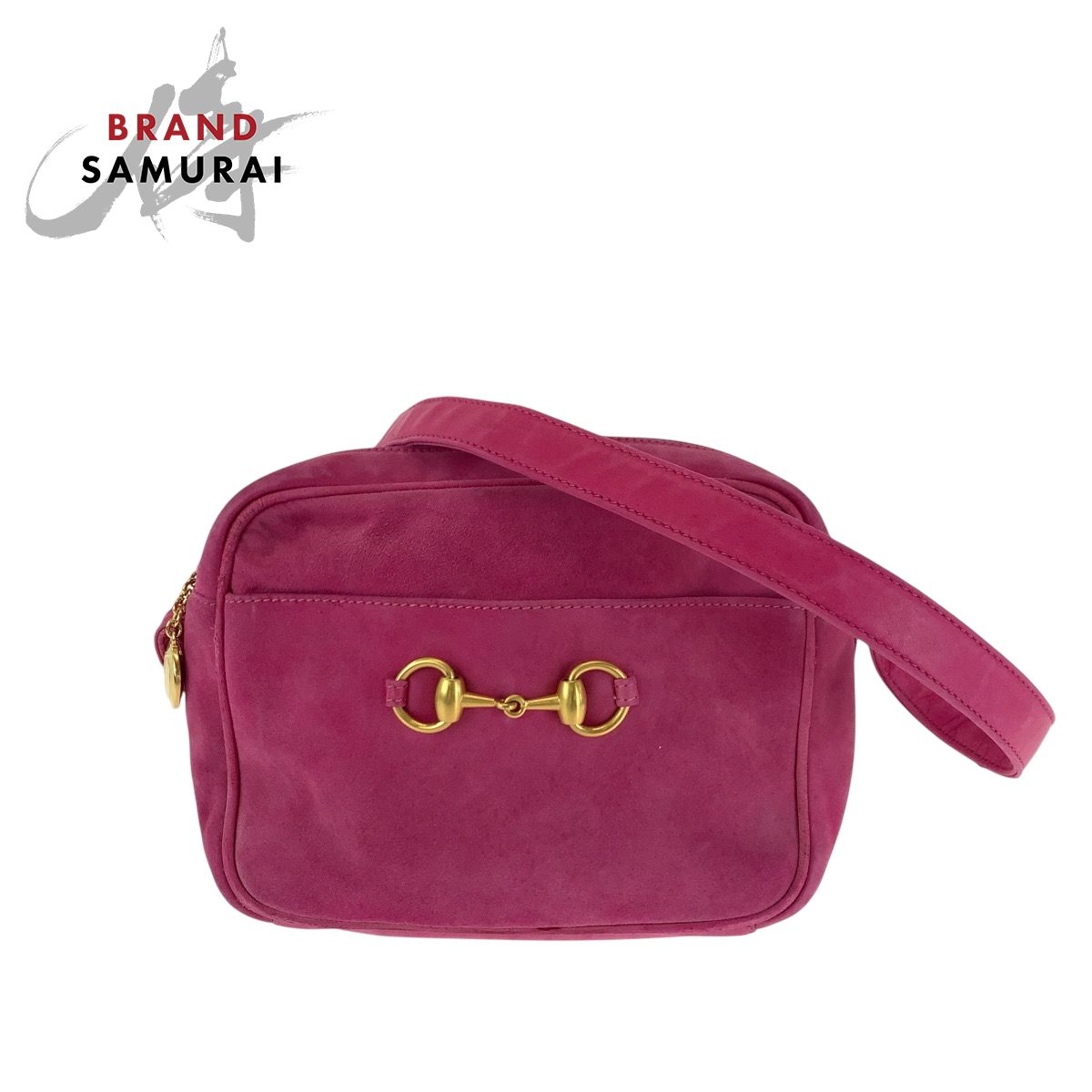 美品 GUCCI グッチ ヴィンテージ オールドグッチ ホースビット ピンク