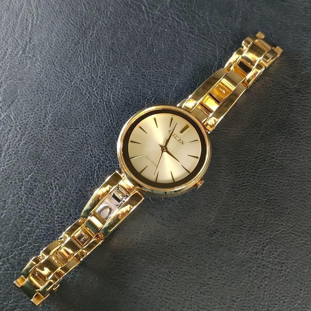 美品 CITIZEN シチズン E031 ゴールド ソーラー エコドライブ 【公式通販】