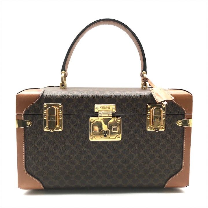 CELINE セリーヌ マカダム トリオンフ ハンド バッグ コスメボックス トランクケース ブランド 鞄 カバンBAG r 330