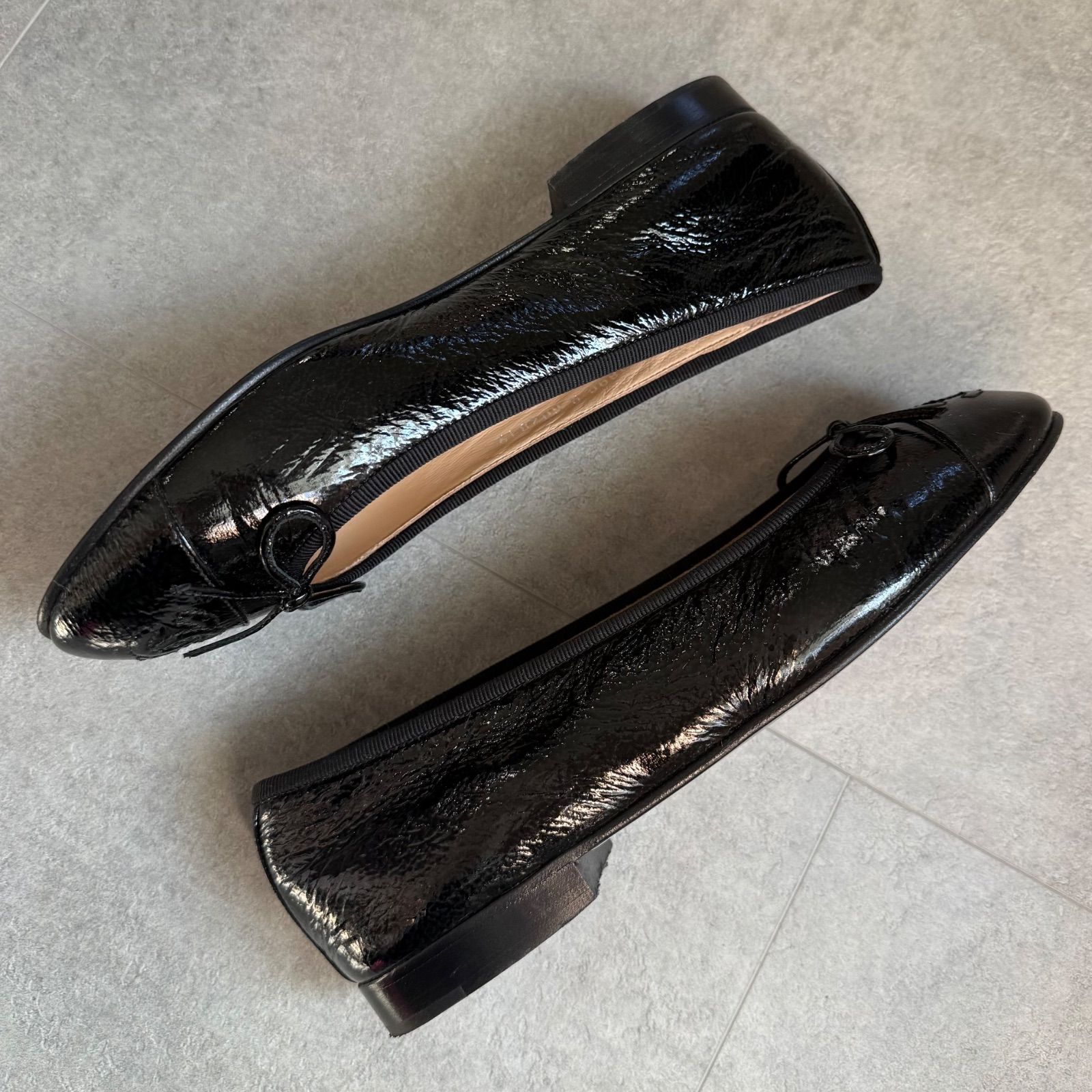 CHANEL シャネル ココマーク リボンバレエシューズ フラットシューズ