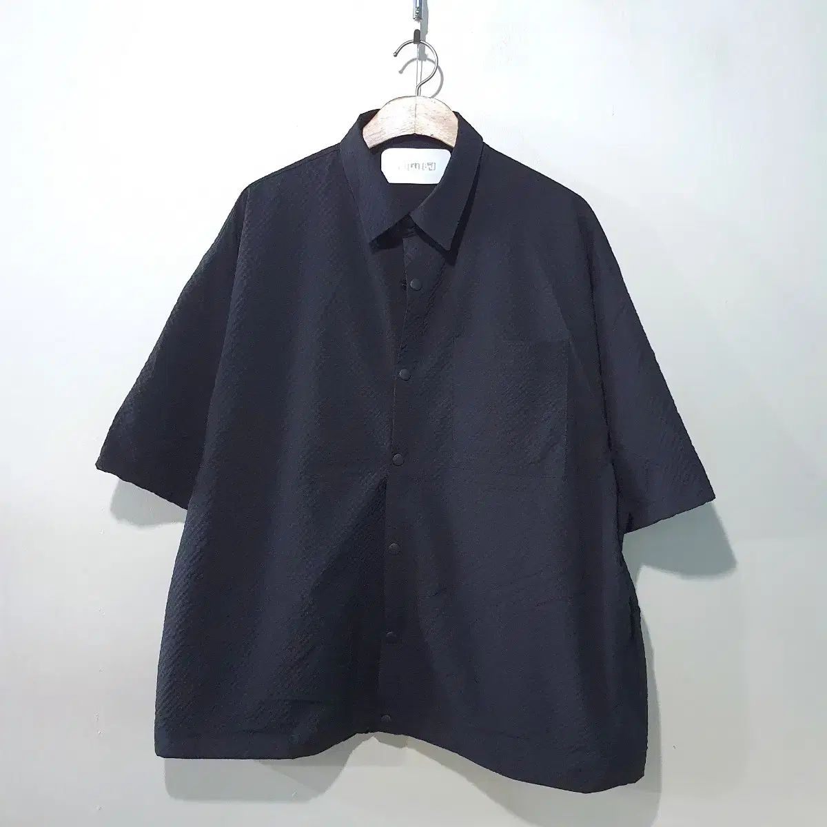 SS新作) シアサッカー シャーリング 半袖 シャツジャケット セット 2color