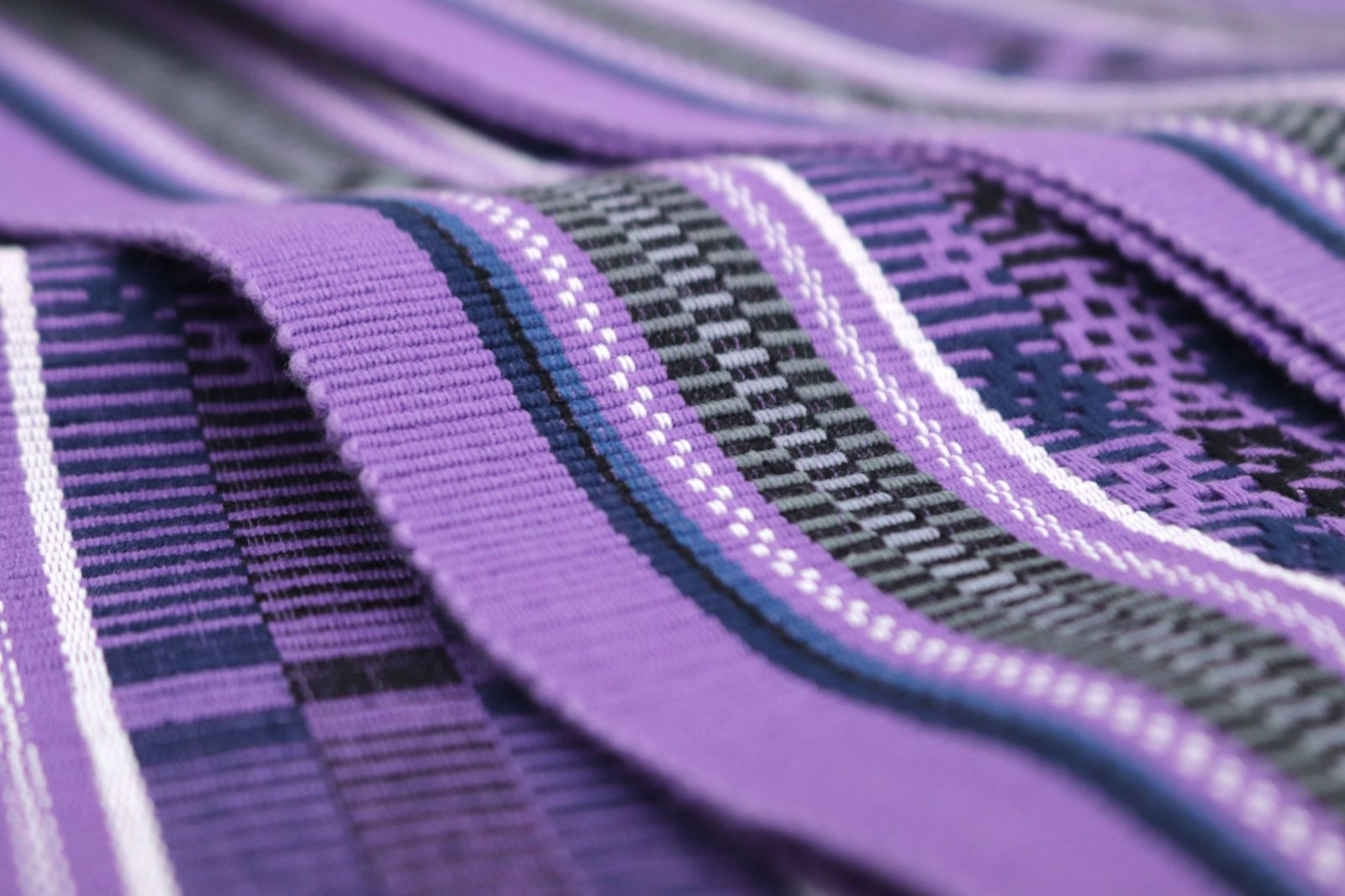 oha 076 県 読谷山 ゆんたんざ ミンサー 手織 四寸帯 半幅帯 綿１００％