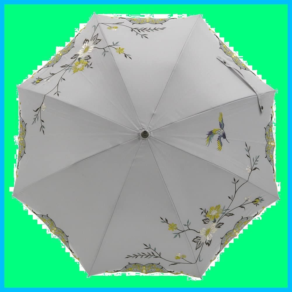 女優日傘 ショート日傘 1級遮光 遮熱 シノワズリーモダン 日傘 逃熱 UVカット 刺繍 かわず張り 涼しい 晴雨兼用傘 特殊2重張り 花鳥 ボタニカル