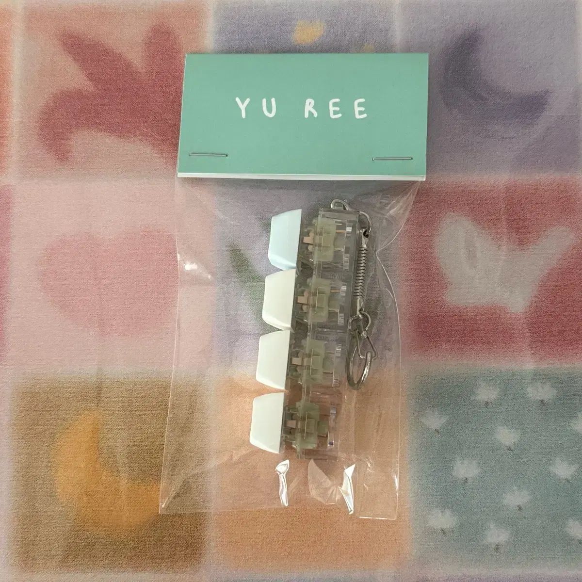 ガラスキーキャップキーホルダー