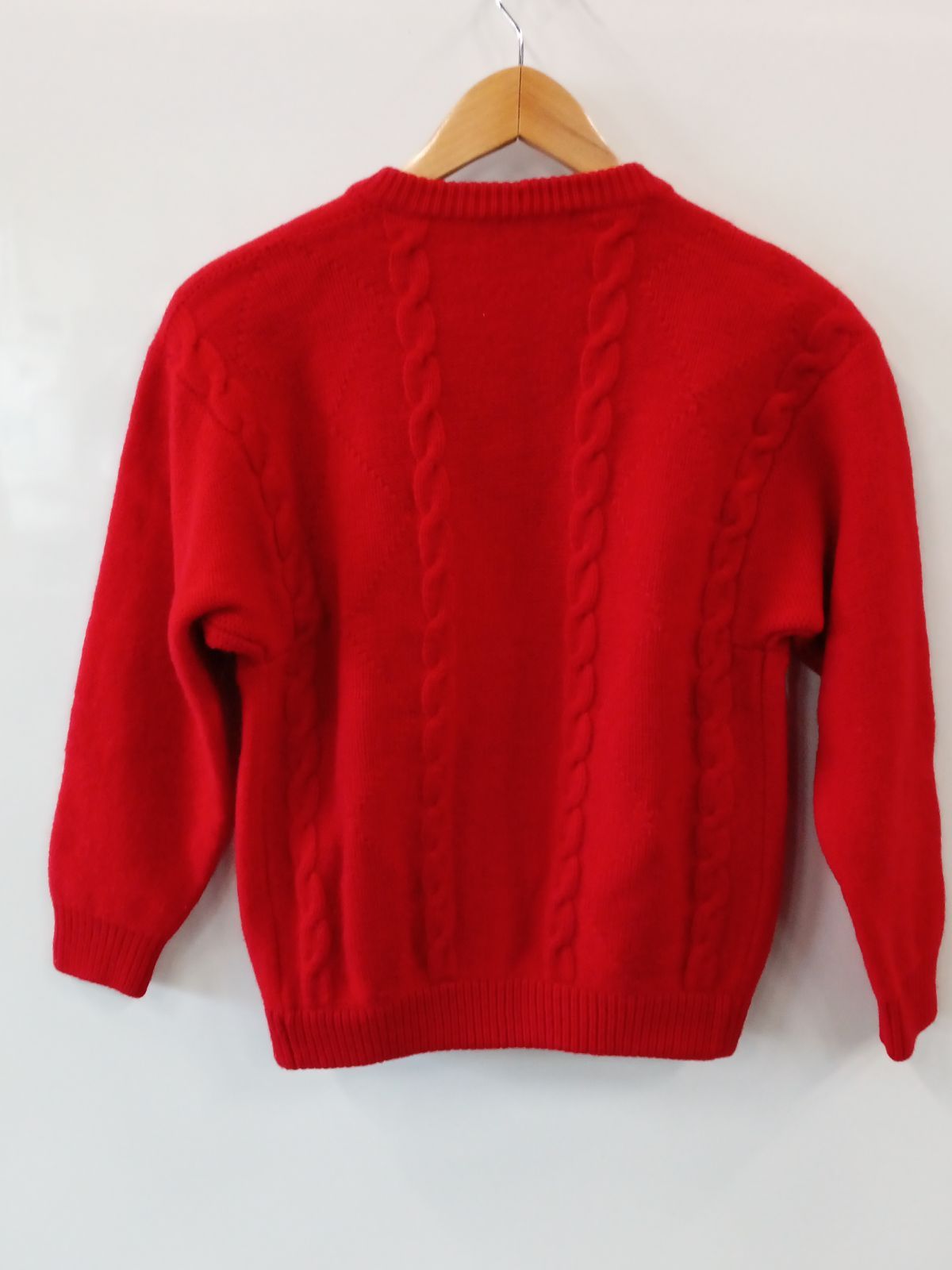ピ140 GUCCI グッチ ウール100％ カーディガン size40 赤 イタリア製