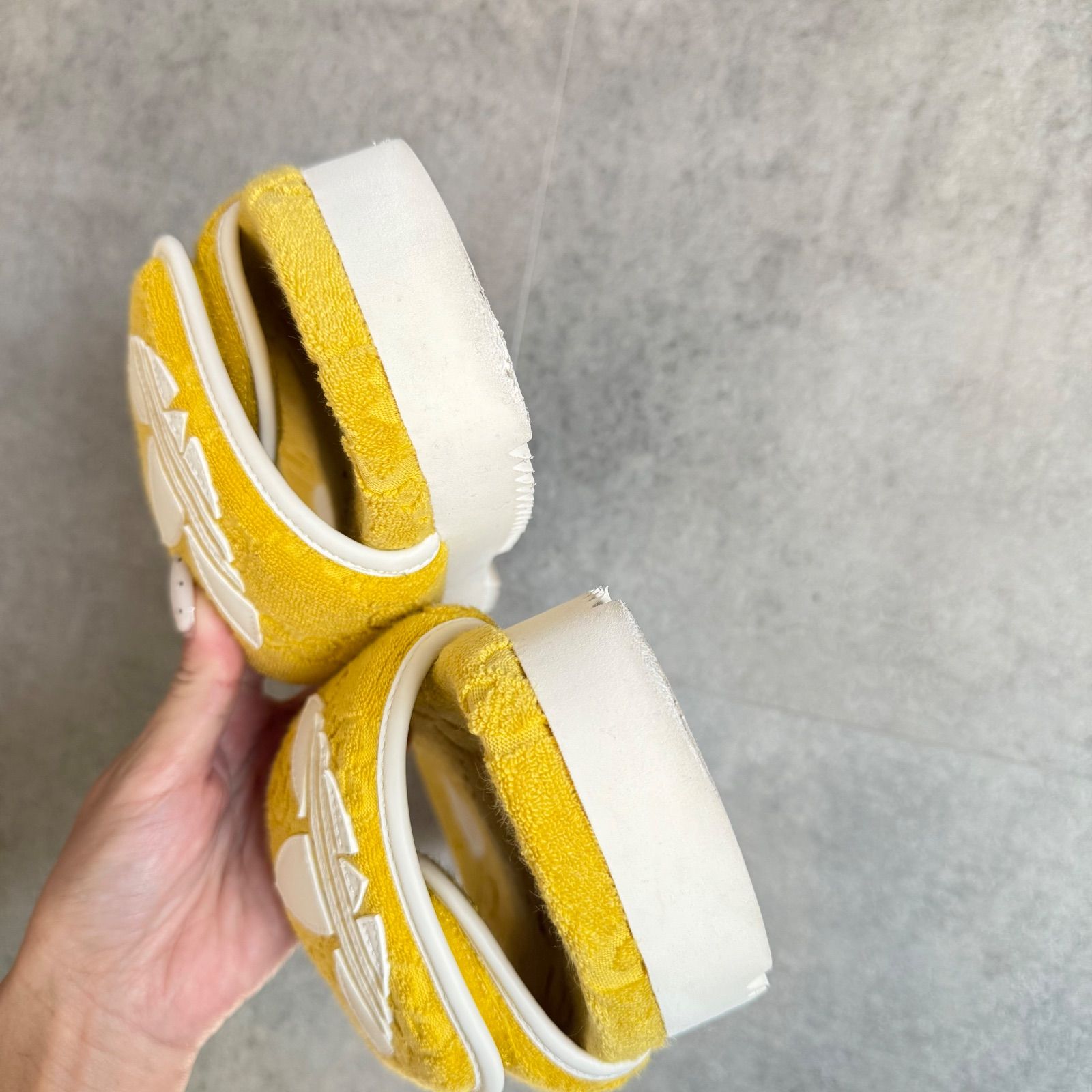 美品 GUCCI adidas グッチ アディダス コラボ レザー ファブリック 35