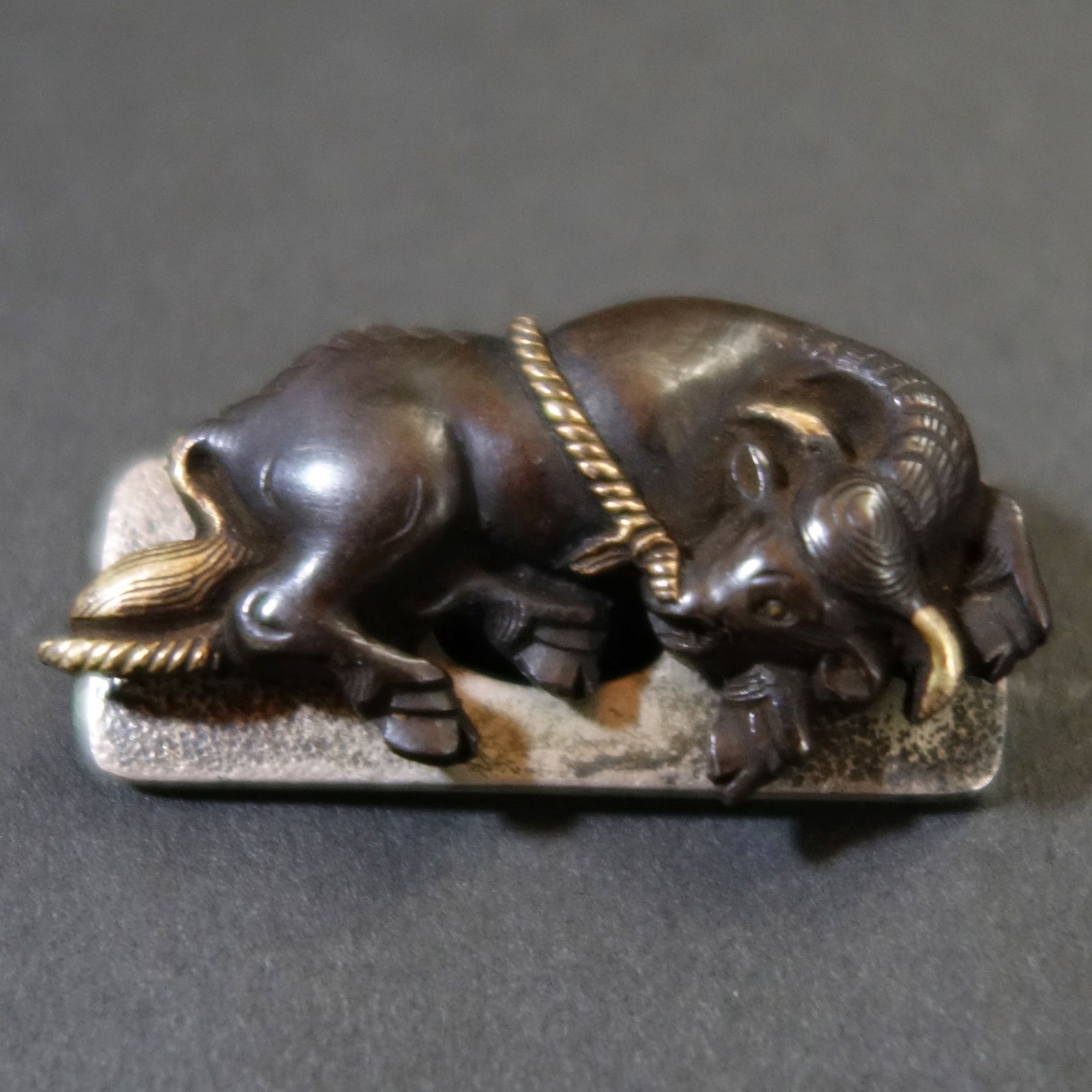 金工品 【 高肉彫 象嵌 鍍金 煙草入前金具 刀装具 ×7点 】 金属工芸