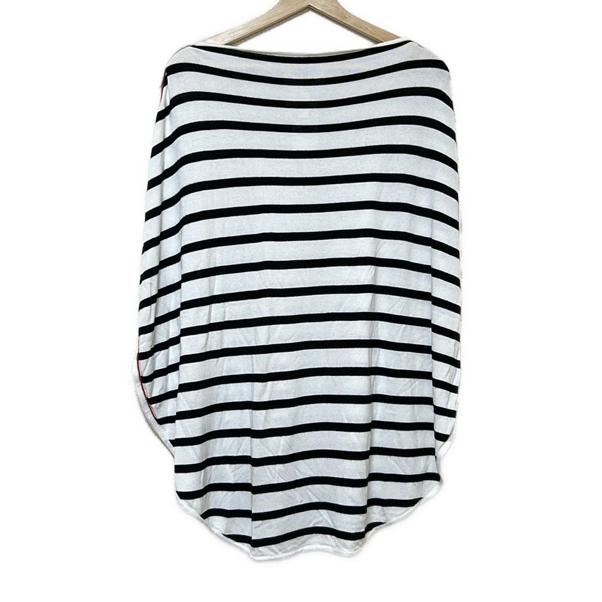 MM6 エムエムシックス チュニック サイズＭ M レディース - 白×黒 ノースリーブ ニット ボーダー