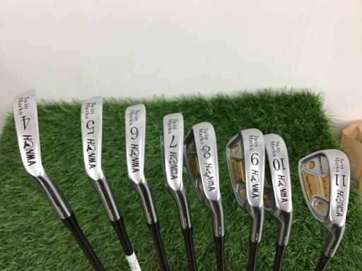 本間ゴルフ Twin Marks PROTUNE-S 8S アイアンセット IR 2S DORIC TITANIUM PROTUNE フレックスその他 メンズ 男性用 右利き 右用 Cランク ゴルフクラブ