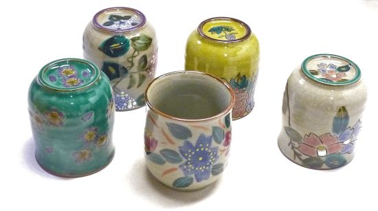 九谷焼 五客お湯呑