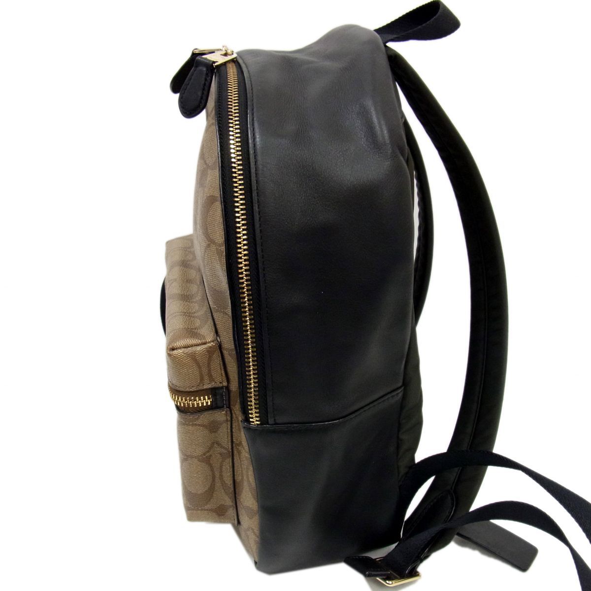 美品 定価7万円◇COACH F32200 チャーリー シグネチャーミディアム