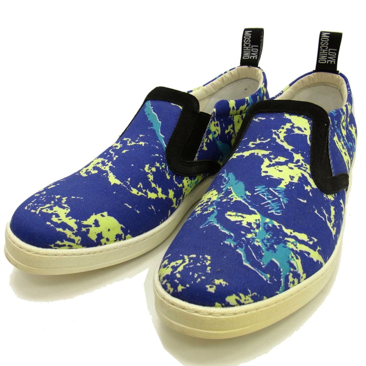 新品☆LOVE MOSCHINO ラブモスキーノ スリッポン スニーカー ローカット メンズ 希少 30cm イタリア製