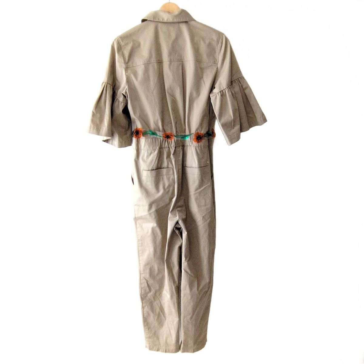 MUVEIL ミュベール オールインワン サイズ38 M レディース - ベージュ×オレンジ×マルチ フルレングス