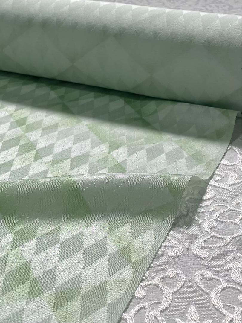  小紋 アーガイル柄 ダイヤ柄 モダン 反物 紋意匠 正絹 SA 026 小紋 着物反物