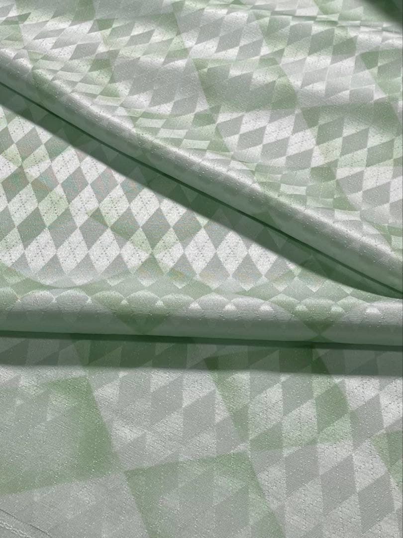 小紋 アーガイル柄 ダイヤ柄 モダン 反物 紋意匠 正絹 SA 026