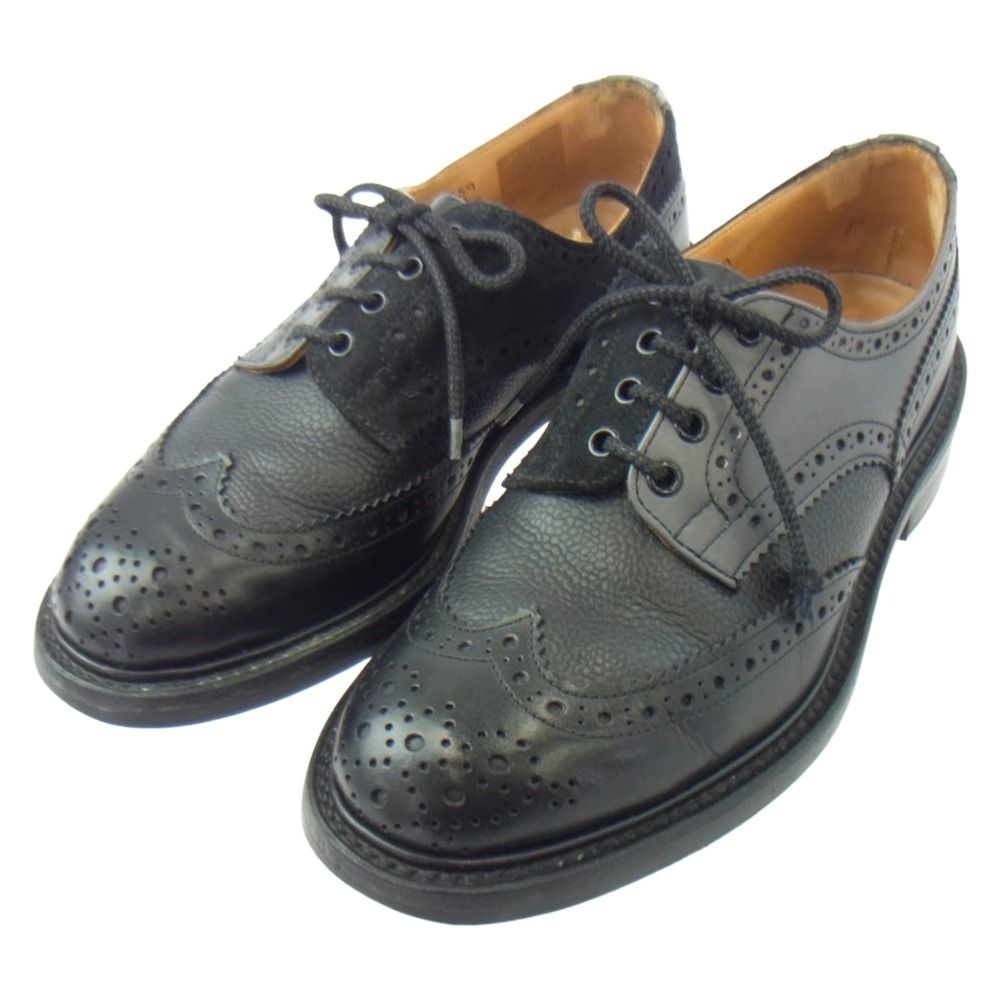 Tricker s トリッカーズ M 7292 KESWICK ケズィック クレイジーパターン ウイングチップ レースアップ スエード レザー シューズ ブラック系 7 5