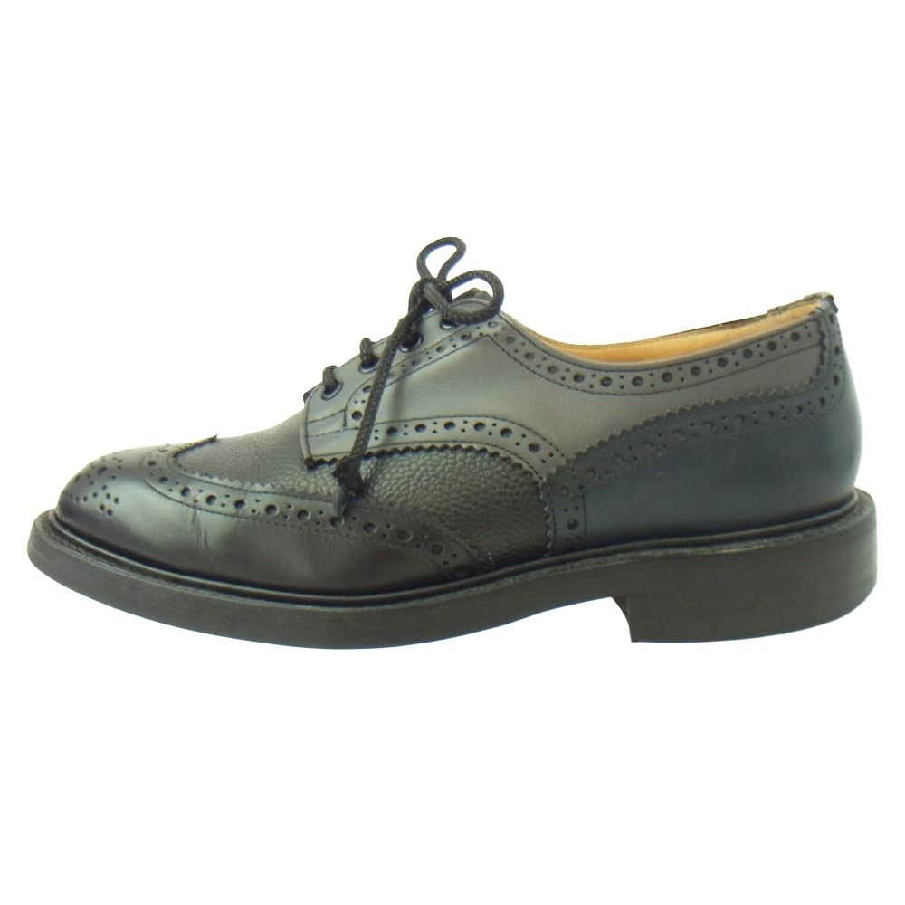 Tricker s トリッカーズ M7292 KESWICK ケズィック クレイジーパターン ウイングチップ レースアップ スエード レザー シューズ ブラック系 7.5