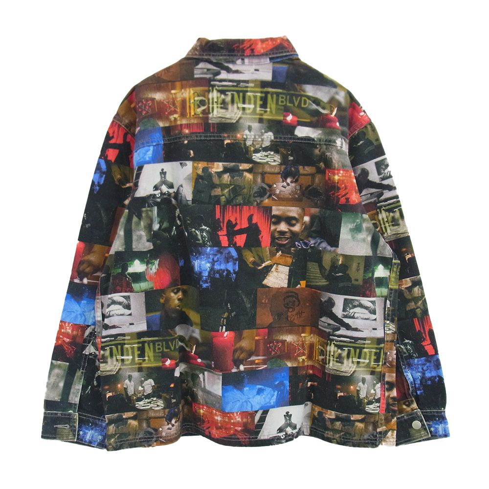 Supreme シュプリーム 21AW Nas DMX Collage Denim Chore Coat ナズ ムービーフォト 総柄 チョアコート カバーオールジャケット マルチ 系 L