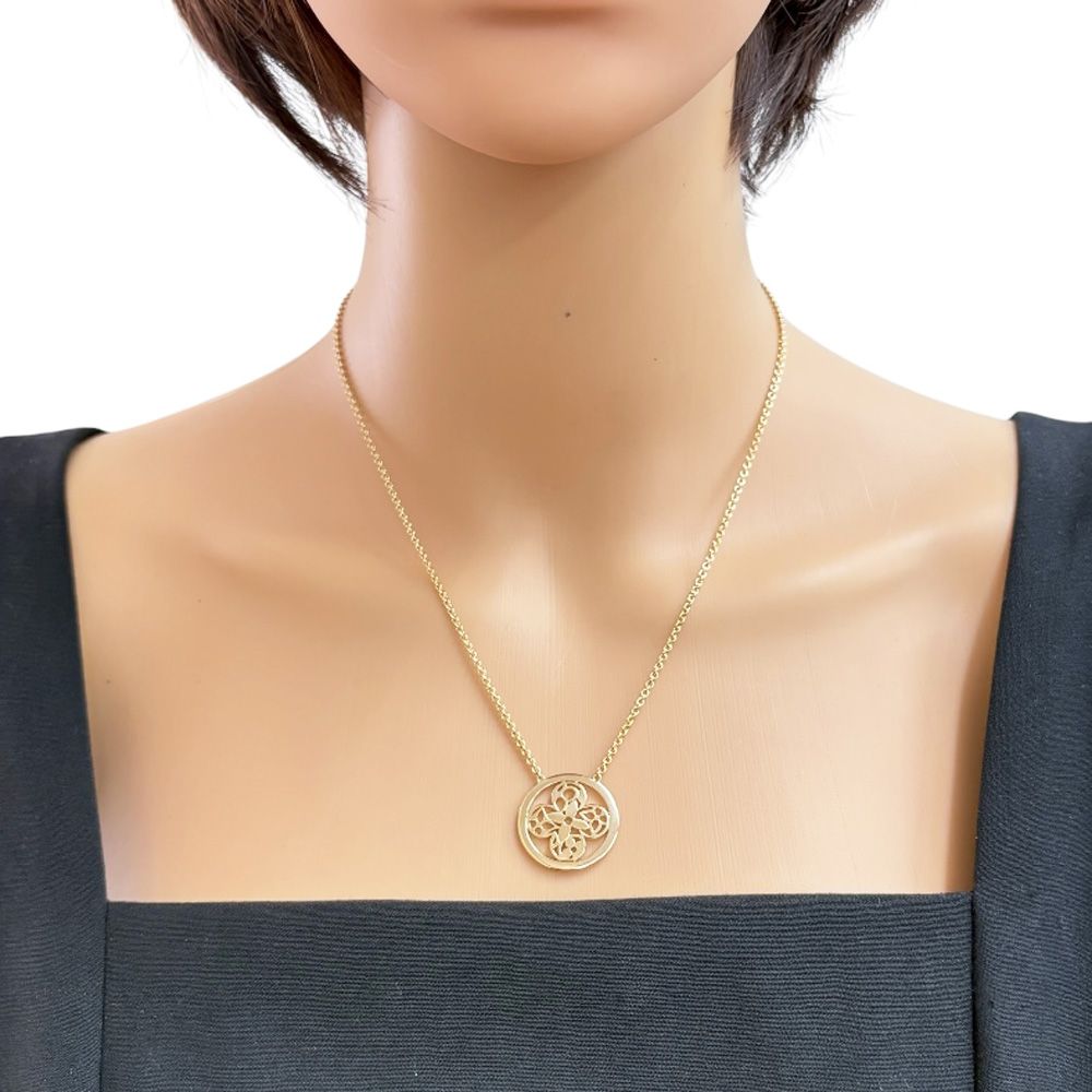 ルイヴィトン パンダンティフモノグラムレジーユ フルール ネックレス 18金 K 18イエローゴールド レディース LOUIS VUITTON ルイ ヴィトン