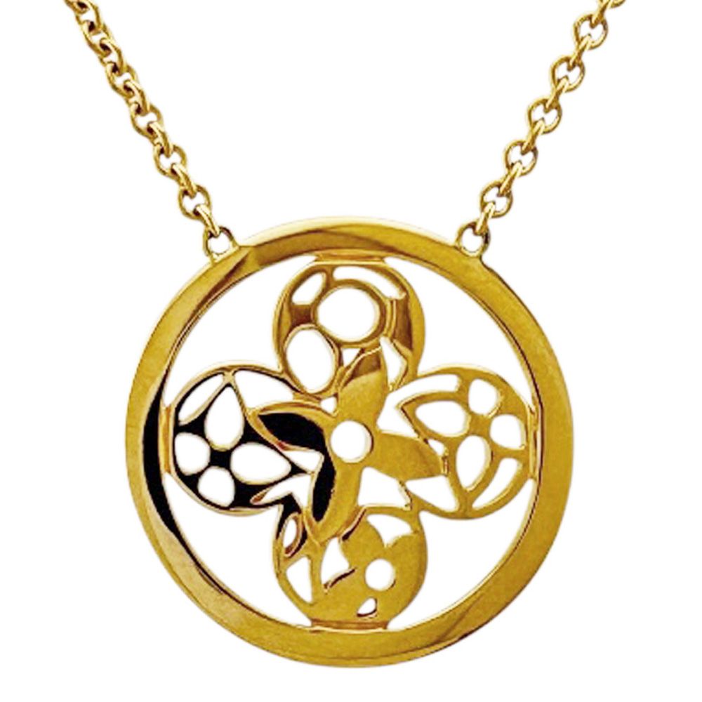 ルイヴィトン パンダンティフモノグラムレジーユ フルール ネックレス 18金 K18イエローゴールド レディース LOUIS VUITTON ルイヴィトン ルイ ヴィトン