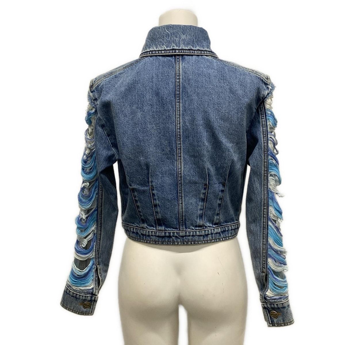 CHANEL シャネル Gジャン サイズ34 S レディース - P60397 ライトブルー 長袖 ダメージ加工 春 秋 2019年 コットン MERCADOAVALIA_COM_BR