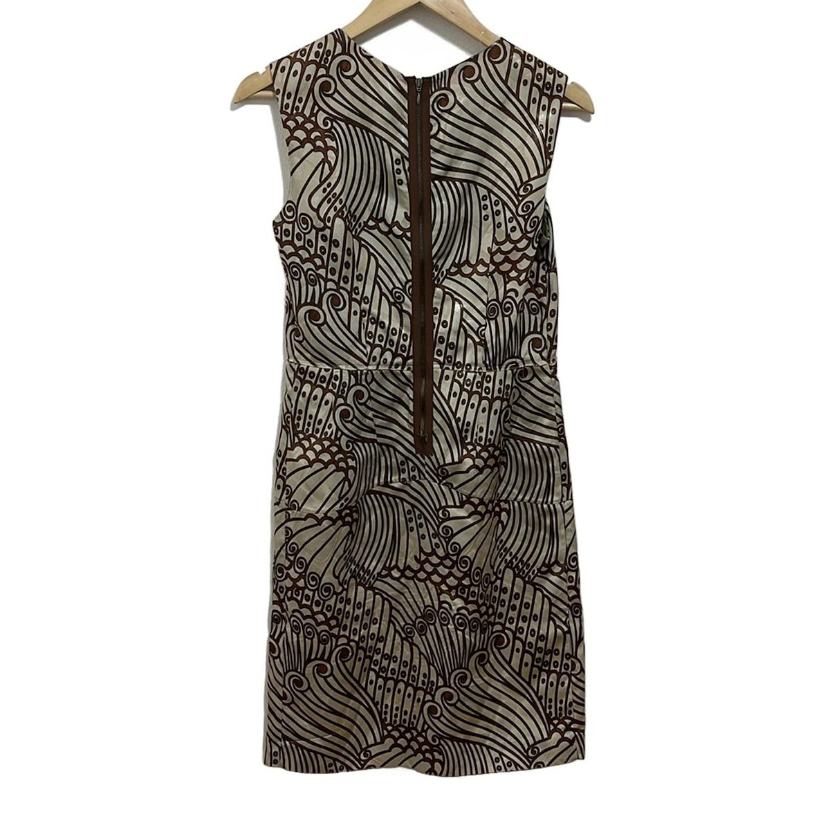 MARNI(マルニ) ワンピース サイズ38 S レディース - ベージュ×ブラウン