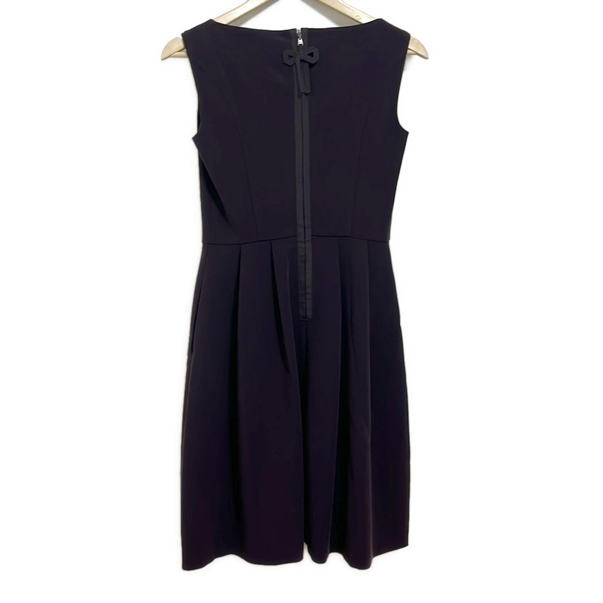 FOXEY YORK フォクシーニューヨーク ワンピース サイズ38 M レディース - 28066 パープル クルーネック ノースリーブ ひざ丈