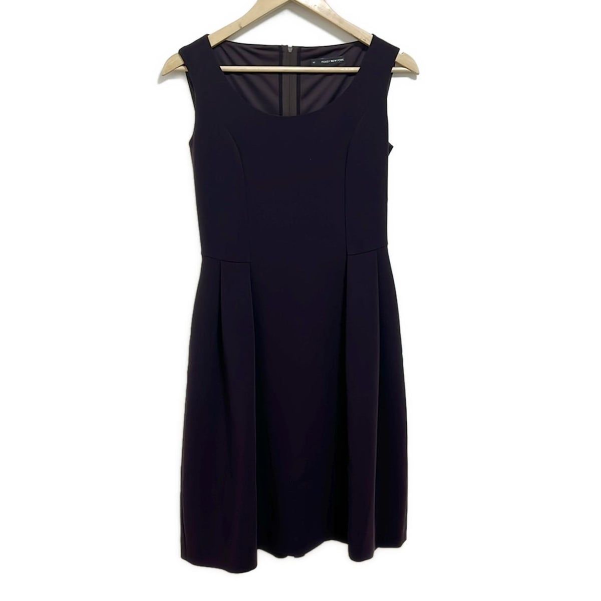 FOXEY NEW YORK フォクシーニューヨーク ワンピース サイズ38 M レディース - 28066 パープル クルーネック ノースリーブ ひざ丈