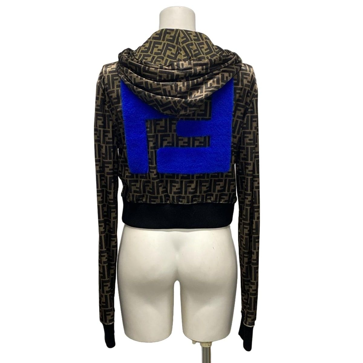 FENDACE フェンダーチェ パーカー サイズ42 L レディース - 黒×カーキ 長袖