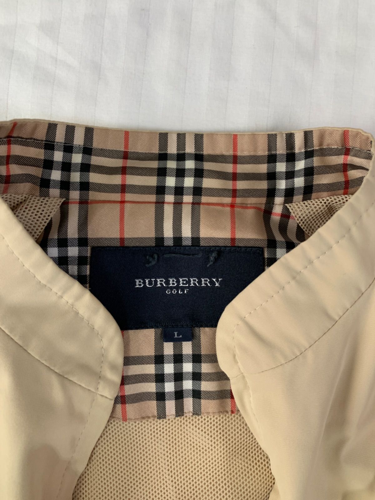 BURBERRY GOLF バーバリー ナイロンジャケット チェック ブルゾン L
