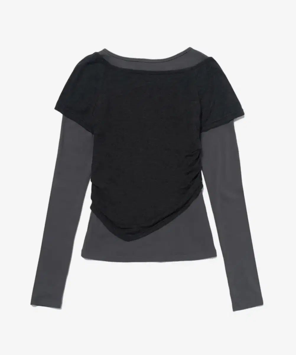 HUG YOUR SKIN ハグユアースキン レイヤード スター Tシャツ チャコール