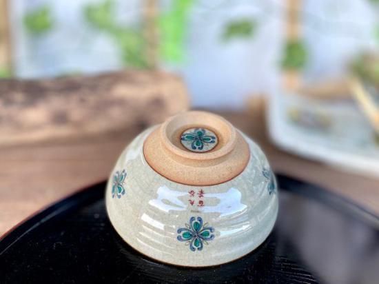 メーカー直送 九谷焼 飯碗 茶碗 大 風神雷神 中裏絵